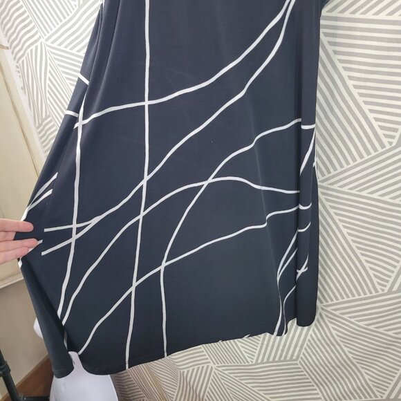 Clara Sun Woo Dress Size XS stretch Black White Knee Length Stretch Casual - Picture 5 of 7